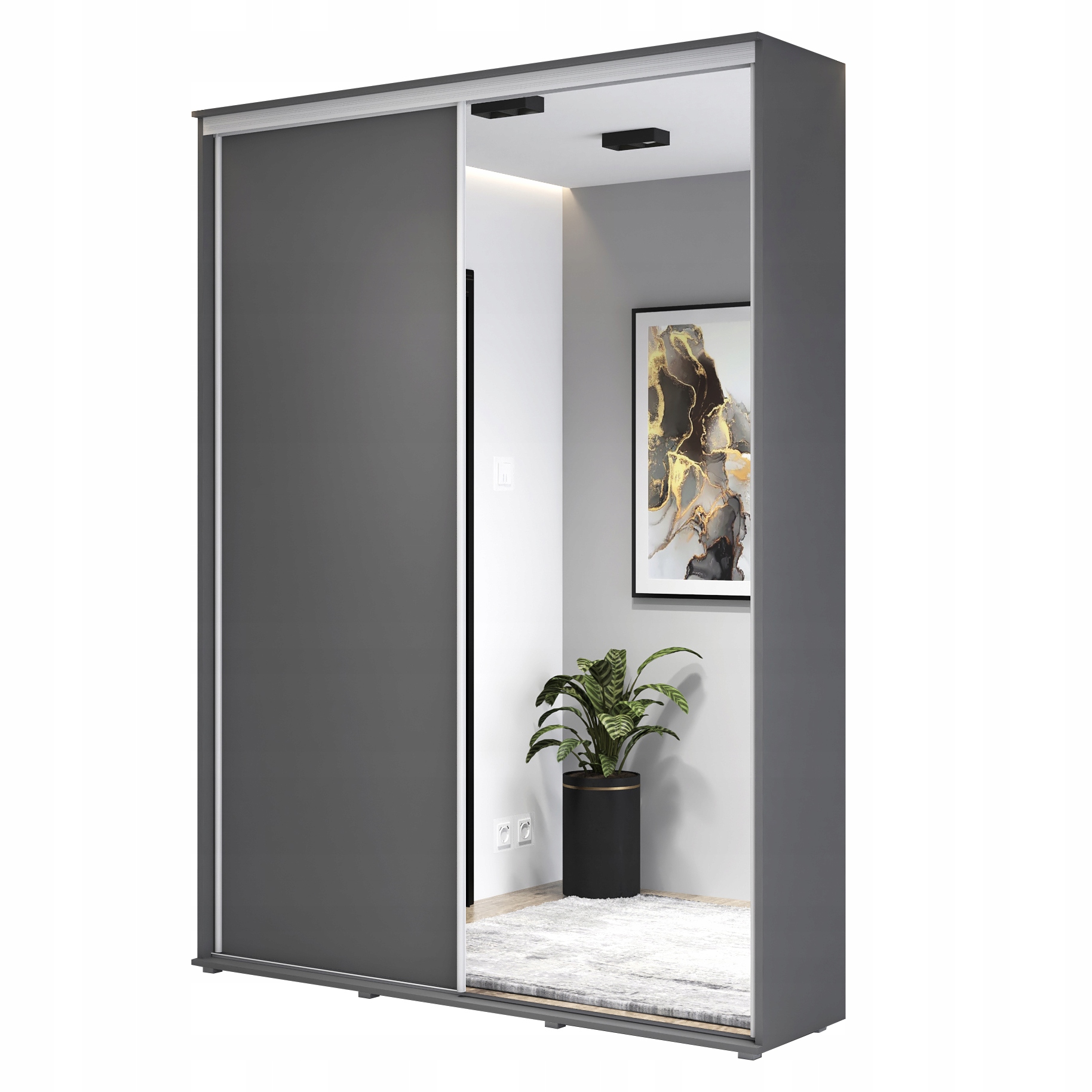 Szafa przesuwna VERA - 1 LUSTRO 160x242x45 WYSOKA