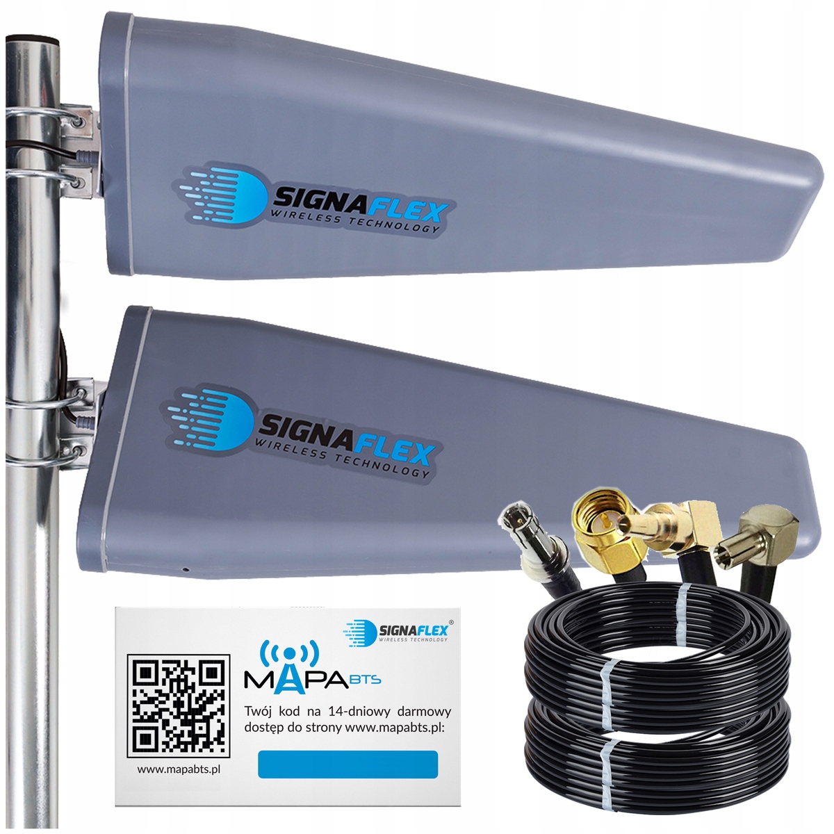 Venkovní Anténa Dual Telefon Internet Gsm 2G 3G 4G Lte 46dBi Zte Huawei