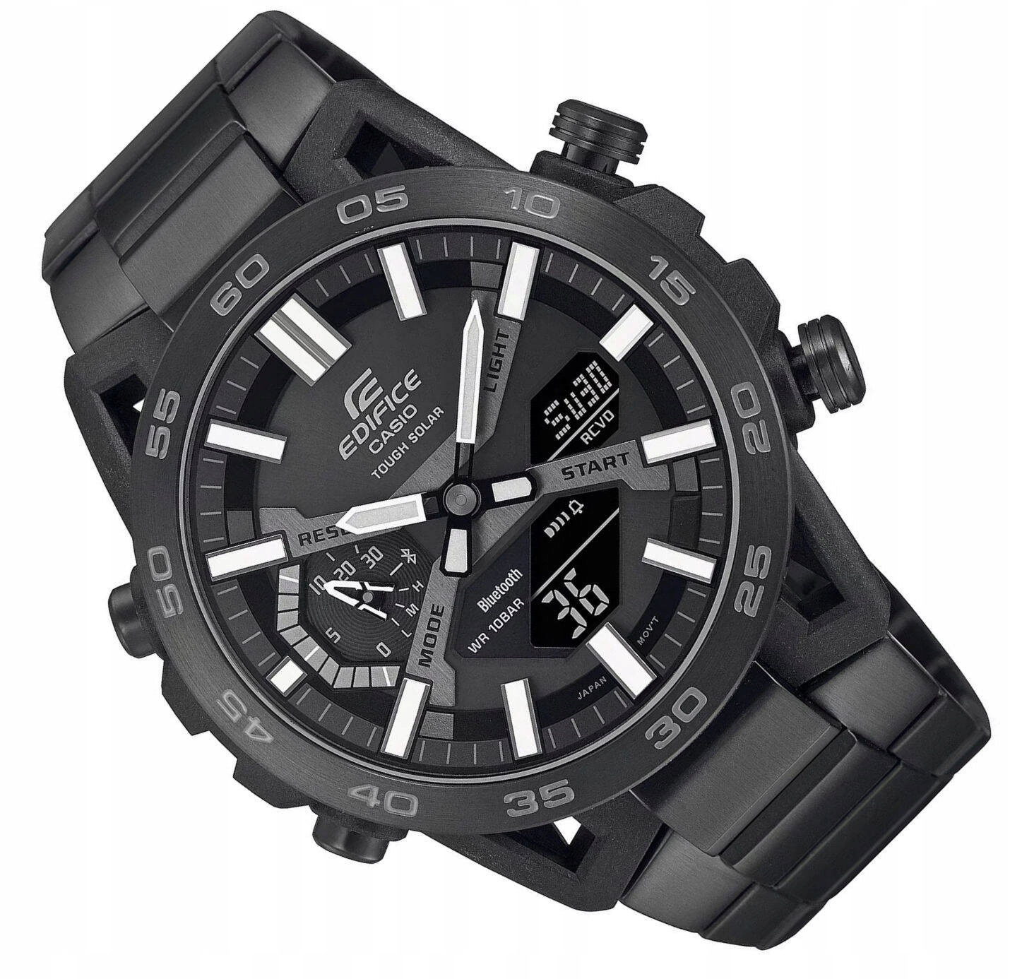Černé Sportovní Hodinky Casio Edifice Bluetooth Solar ECB-2000DC -1BEF