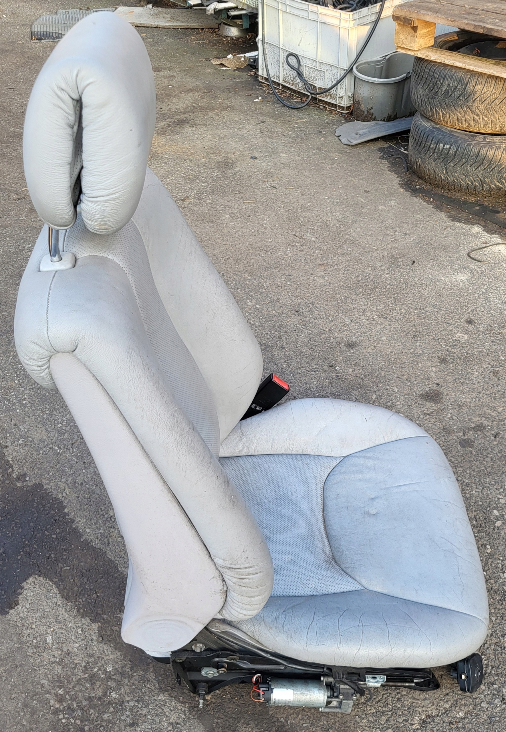 seat right front support rest ZAPINKA MERCEDES S W220 OE EU grey leather