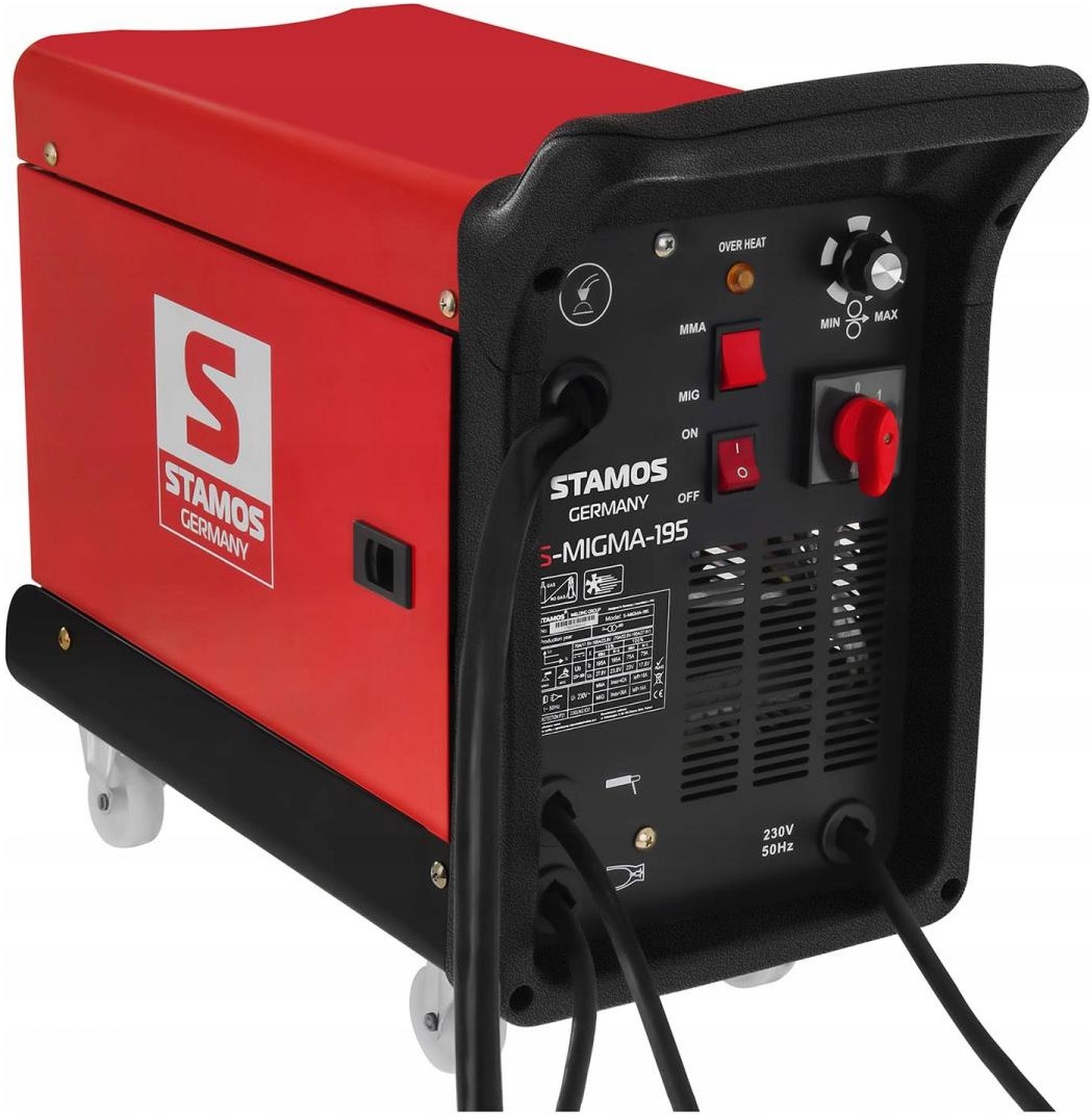 Spawarka Inwertorowa MIG/MAG MMA 195A 9.66kW Stamos S-MIGMA-195 10020206