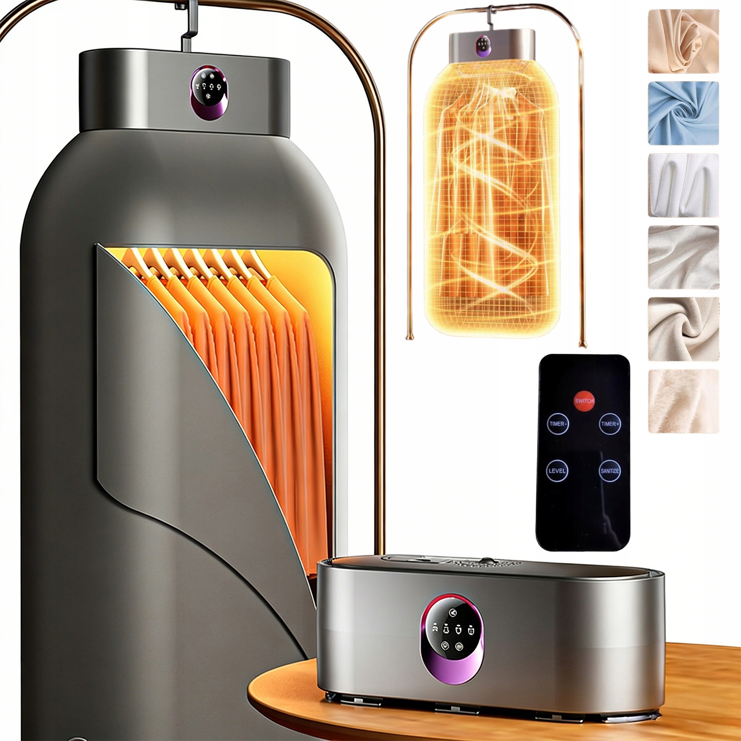 Levně Přenosná Sušák Na Prádlo Sušák Skládací Sušák Se 4 Časovači Nastavení