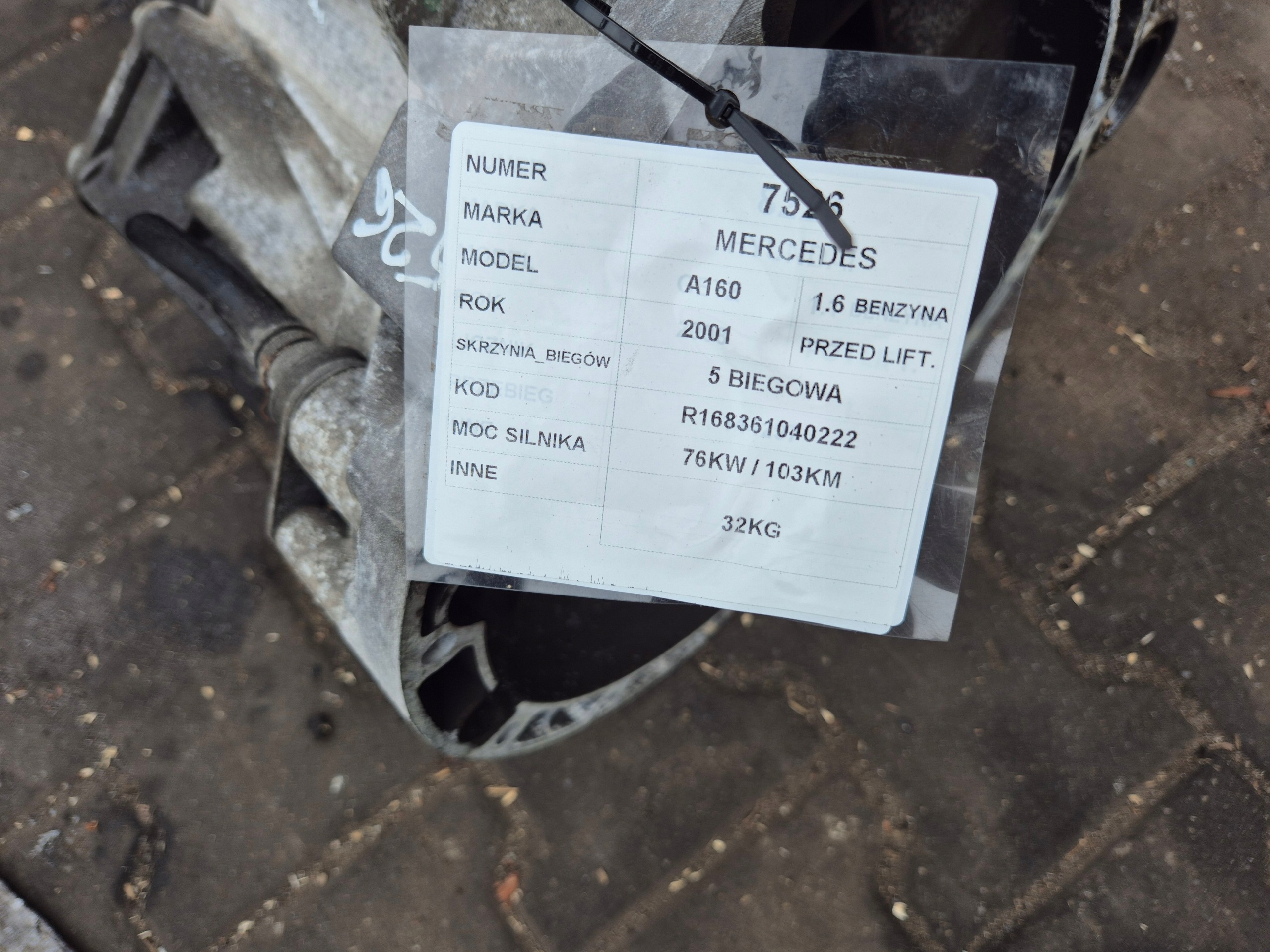Mercedes A160 1,6 - 103 km Getriebe