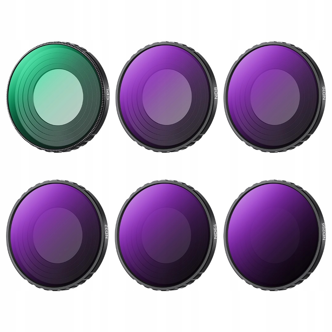 Zestaw 6 filtrów Nd+cpl K&f Concept do kamery Dji Osmo Action 4 5 Pro