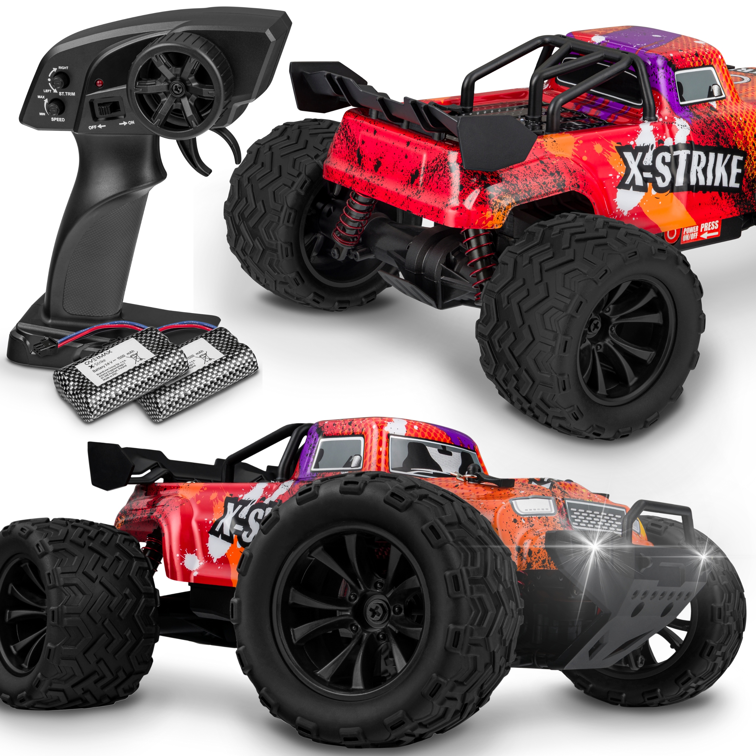 Rc auto na dálkové ovládání Monster Truck 4x4 30 km/h Dárek pro dítě