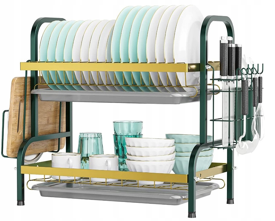 2 POZIOMOWY OCIEKACZ DO NACZYŃ,STOJAK DO OCIEKANIA