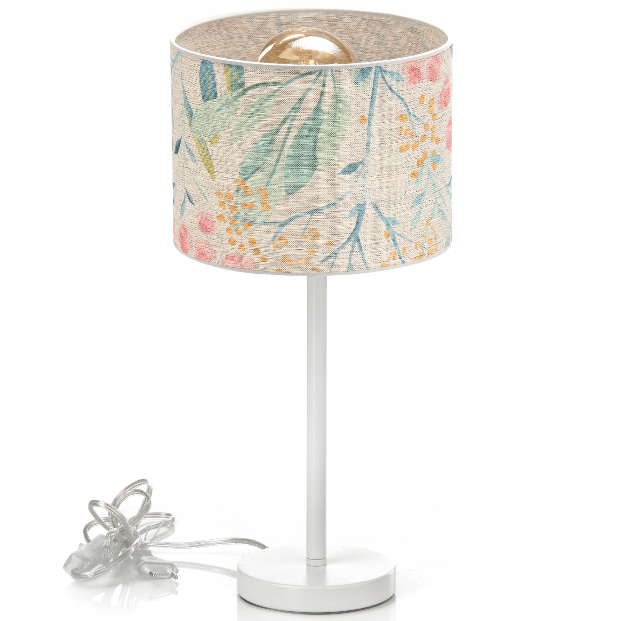 Noční Lampa Stolní Stínidlo Jemný Pastelový Kašmír Bílá Led