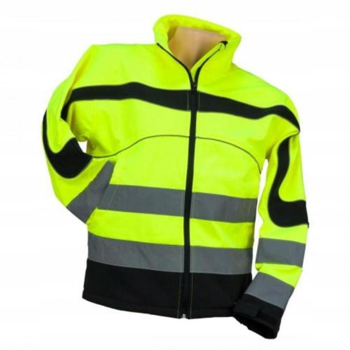 Výstražná Softshellová Bunda Fluo Urg. žlutá M