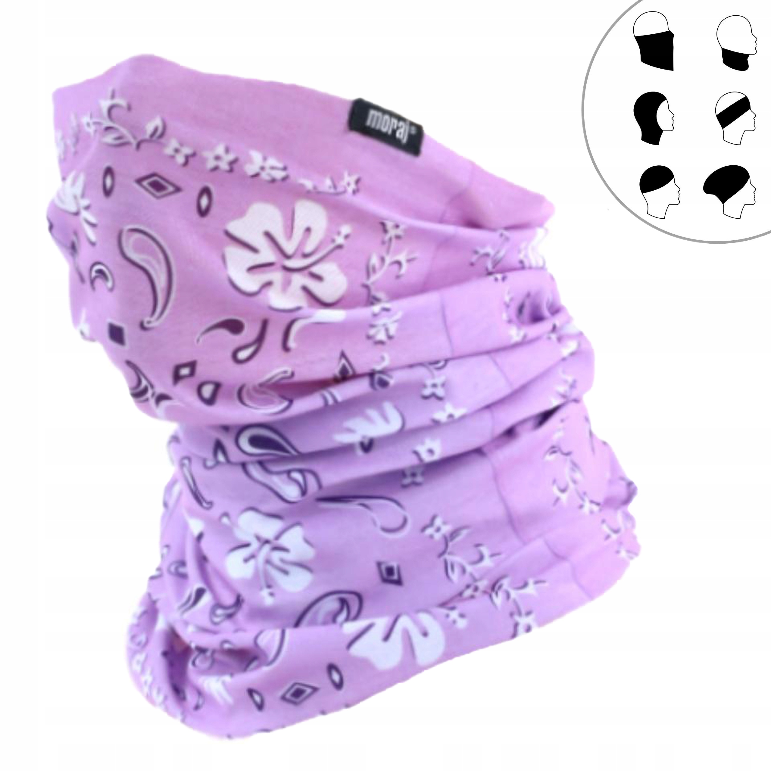 

Moraj Lekki Cienki Komin wielofunkcyjny Kwiat fiol