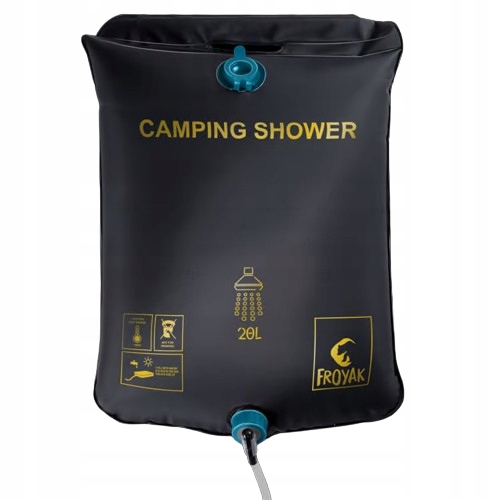 PRYSZNIC TURYSTYCZNY KEMPINGOWY SOLARNY POLOWY SOLIDNY PRZENOŚNY 20L Marka Froyak