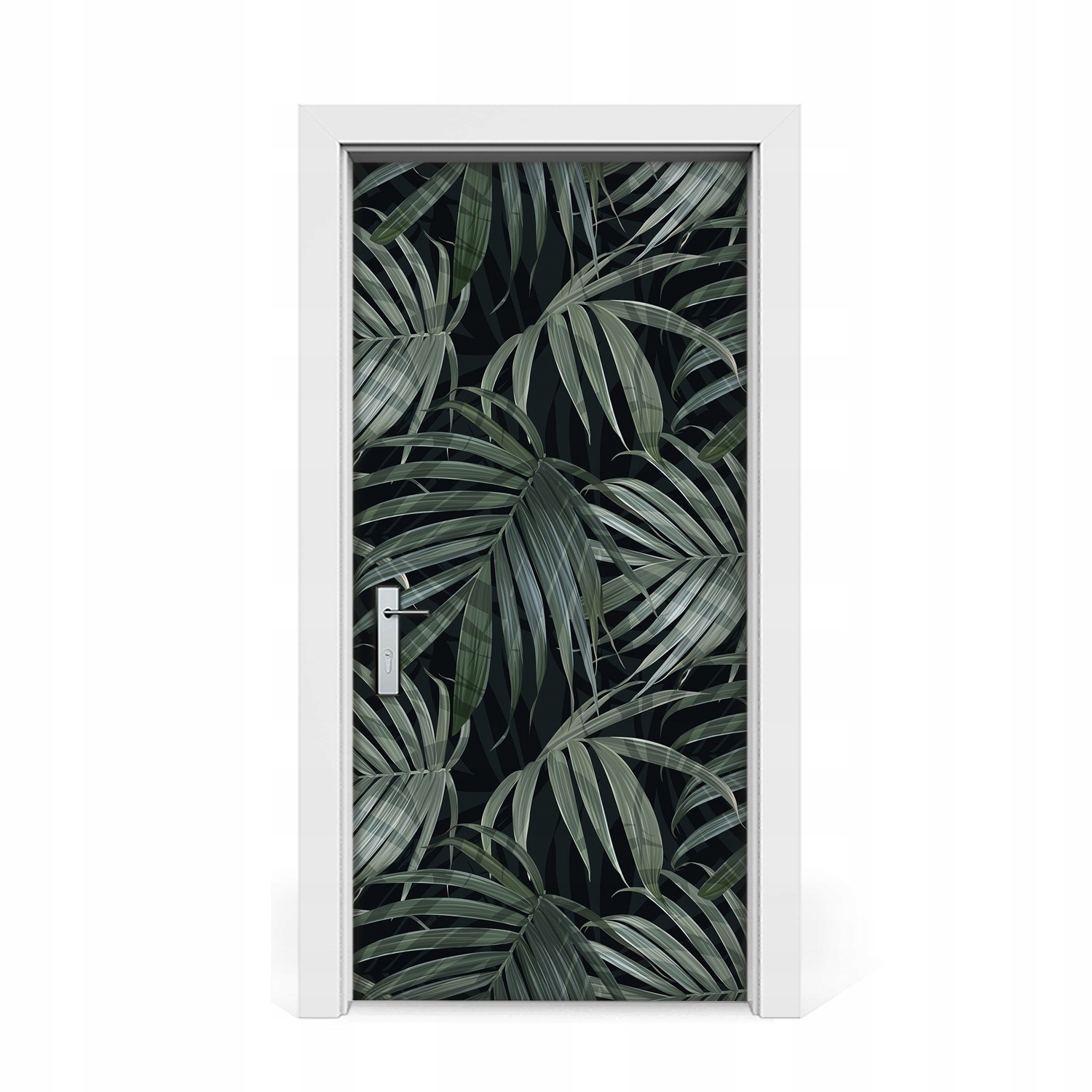 

Naklejka na drzwi okleina Ciemna monstera 95x205