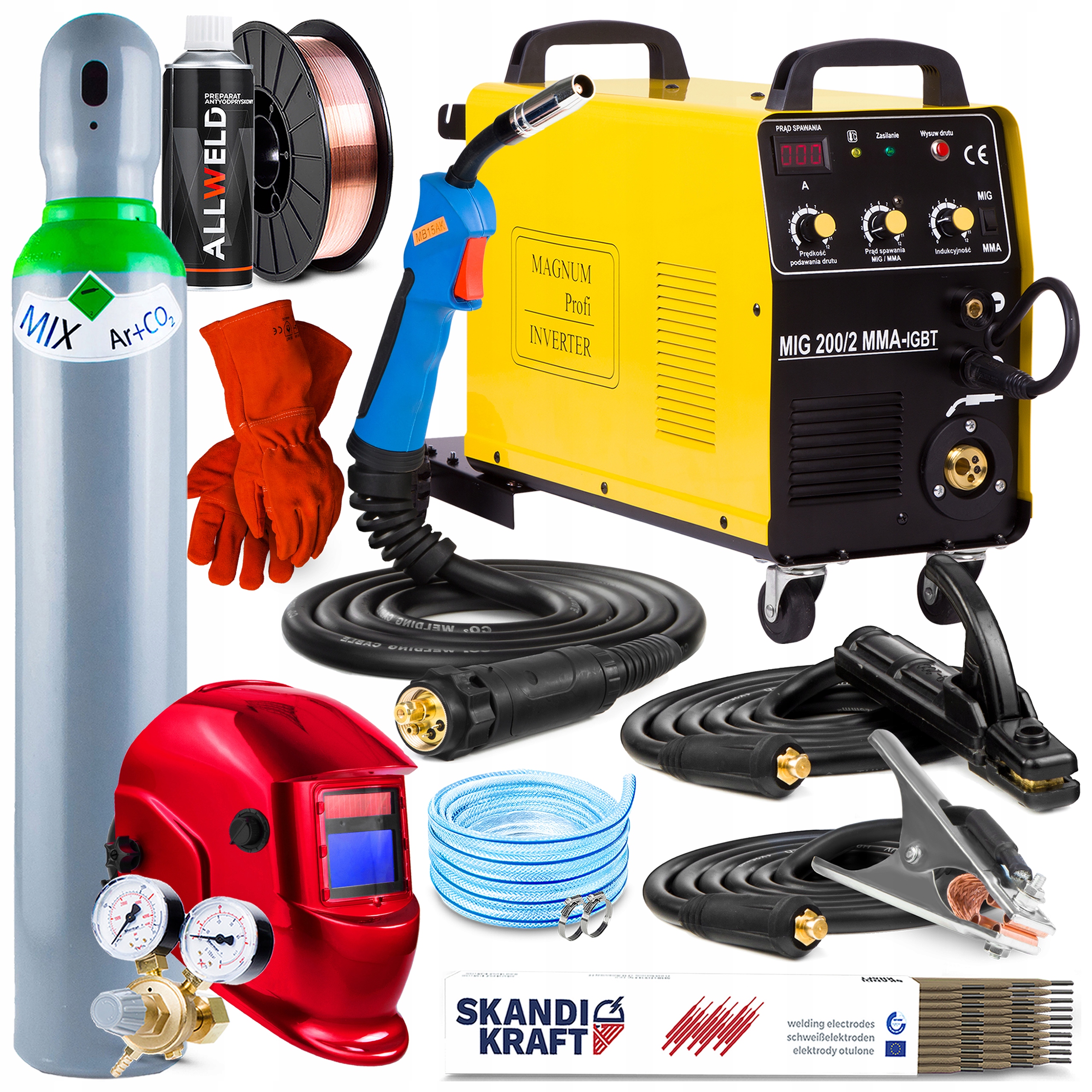 Svářečka Migomat Magnum Mig 200/2 Mma Kn Hliník Igbt 200A 230V 400V