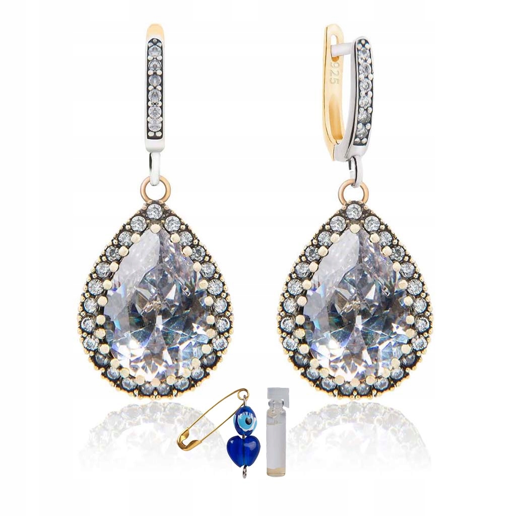 

Srebrne Kolczyki Hurrem Z Topazem Próba 925