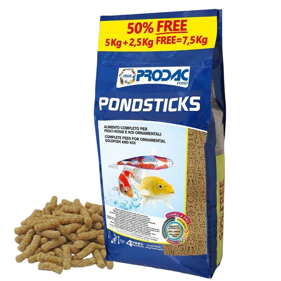 Prodac Pondsticks 7,5 kg Krmivo pro ryby