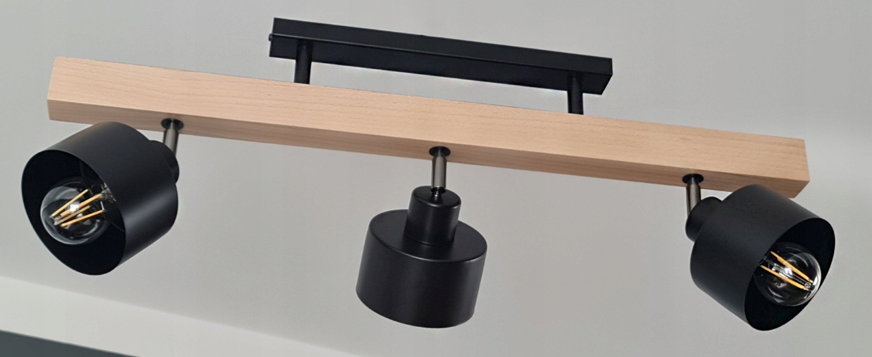 ŻYRANDOL LAMPA PLAFON SUFITOWY 015-3PR LED E27 DREWNO SALON SYPIALNIA POKÓJ Marka Adex
