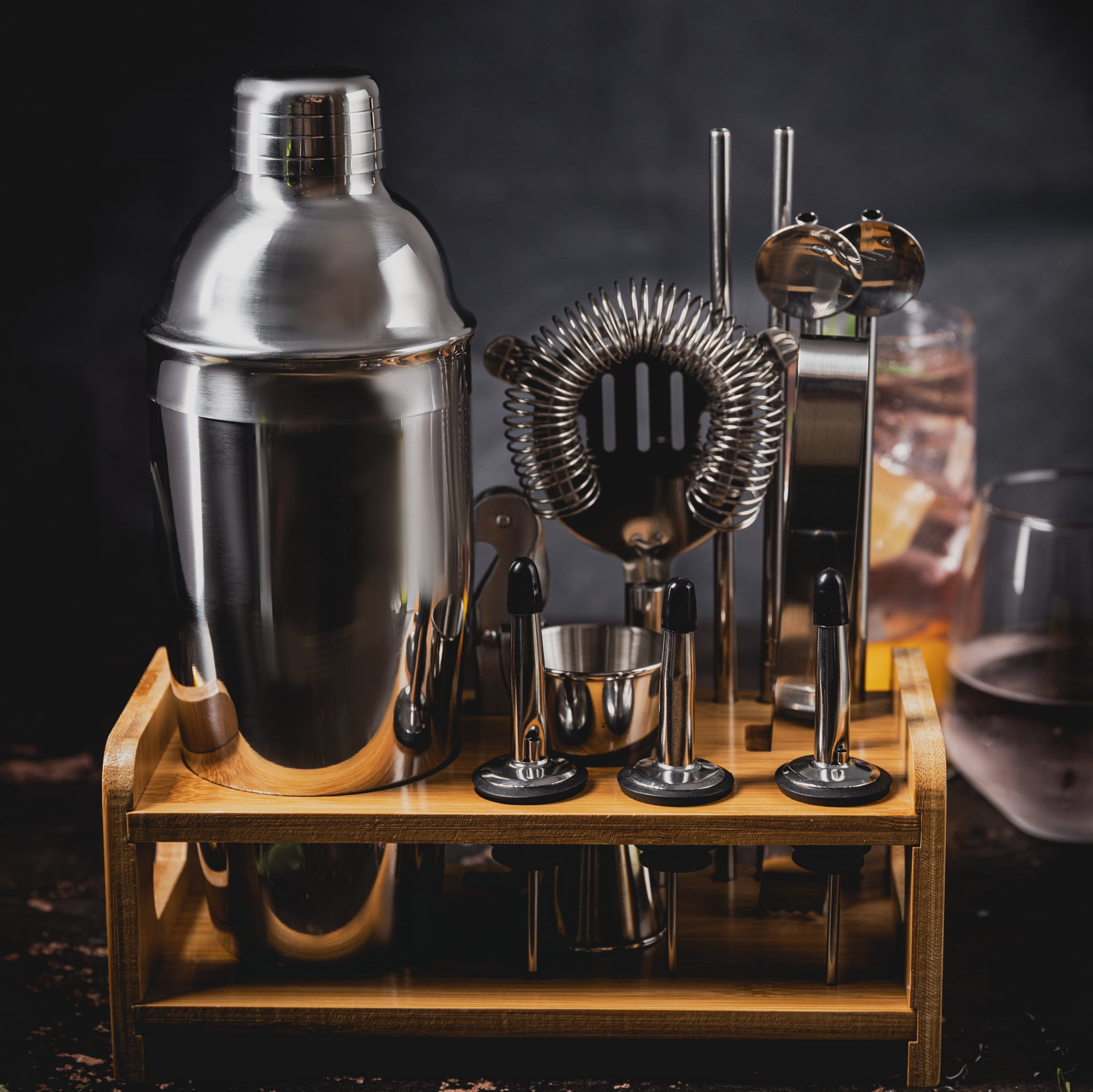 Zestaw BARMAŃSKI do Drinków Koktajli barowy SHAKER STOJAK Producent inna