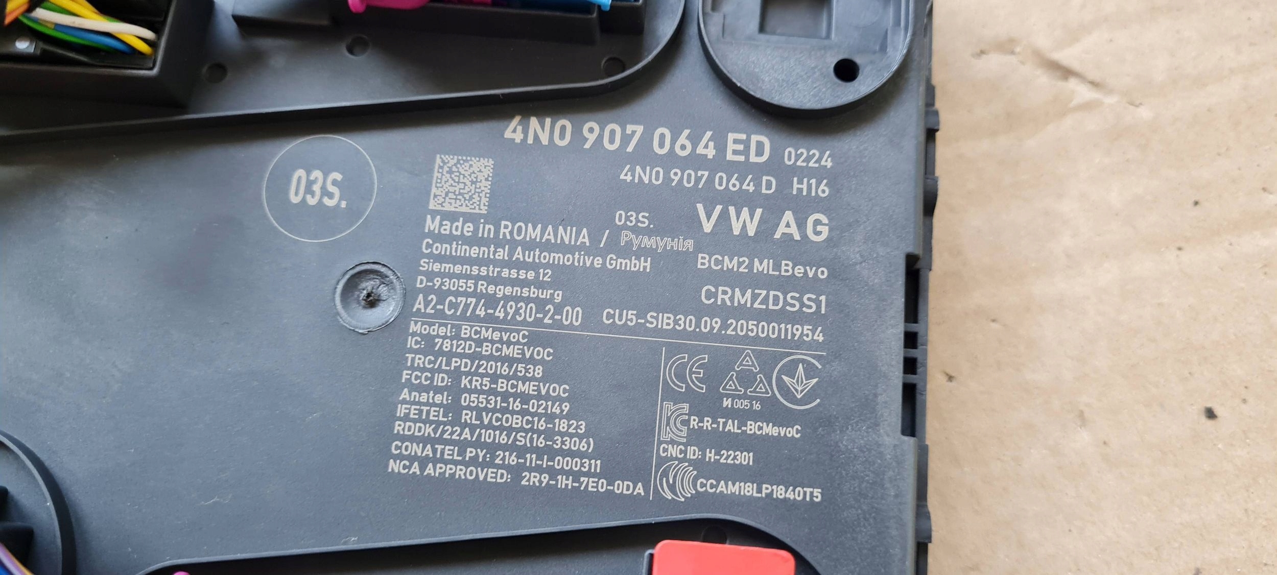 A6 C8 4K comfort control unit control unit BCM 4N0907064ED A7 4K