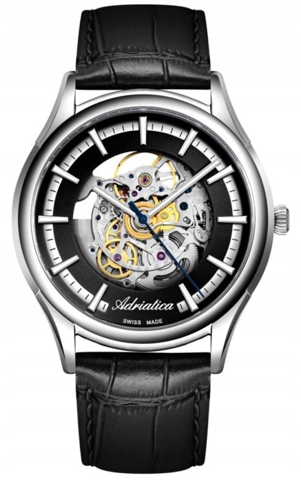 Nové Originální Pánské Hodinky skeleton Adriatica A8328.5214SA na opasku