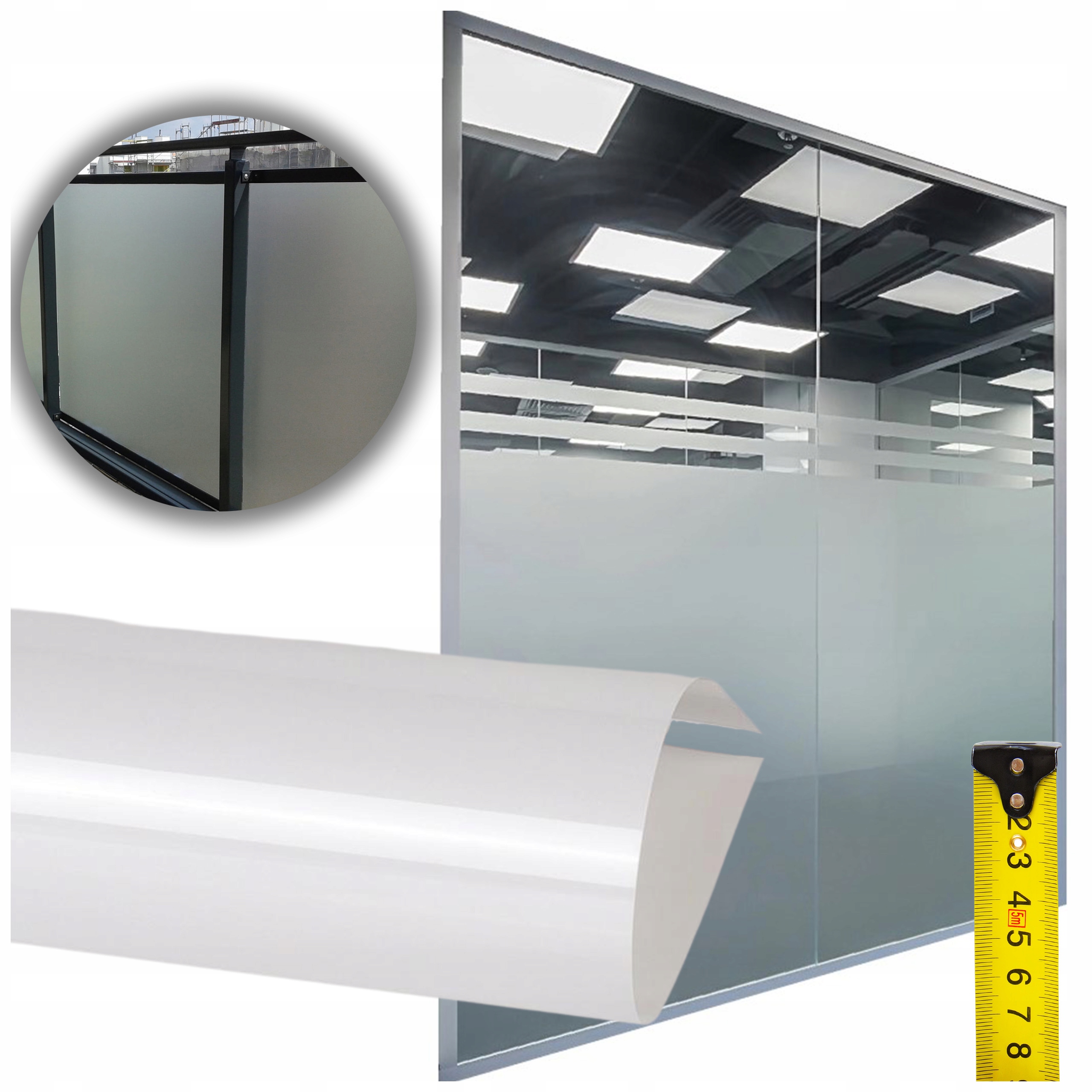 FOLIA OKIENNA MLECZNA PRZECIWSŁONECZNA ZEWNĘTRZNA NA OKNO 152CM