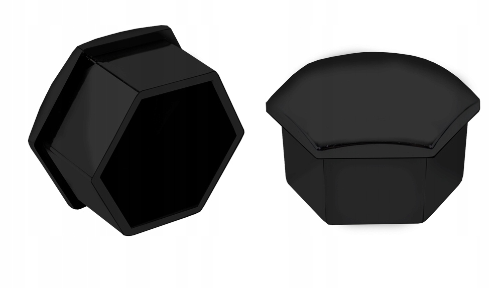 NASADKI NAKŁADKI KAPSLE NA ŚRUBY FELG 17 mm CZARNE Gwint M16x1.50