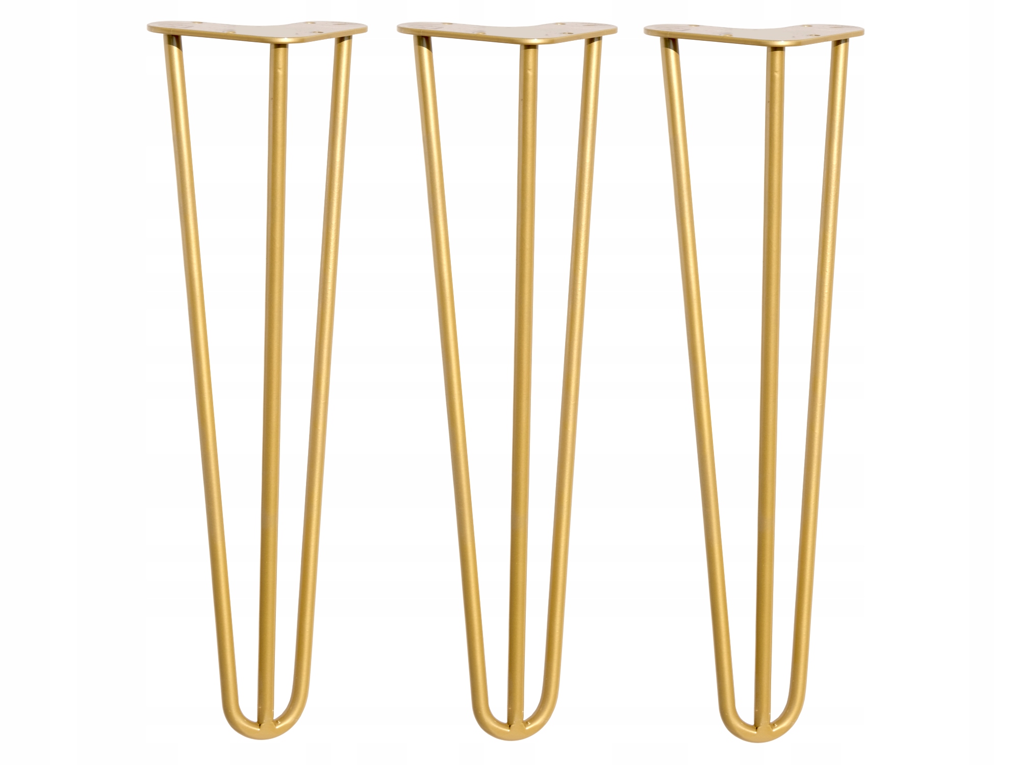 NOGI METALOWE HAIRPIN LEGS 41cm złote 3 sztuki