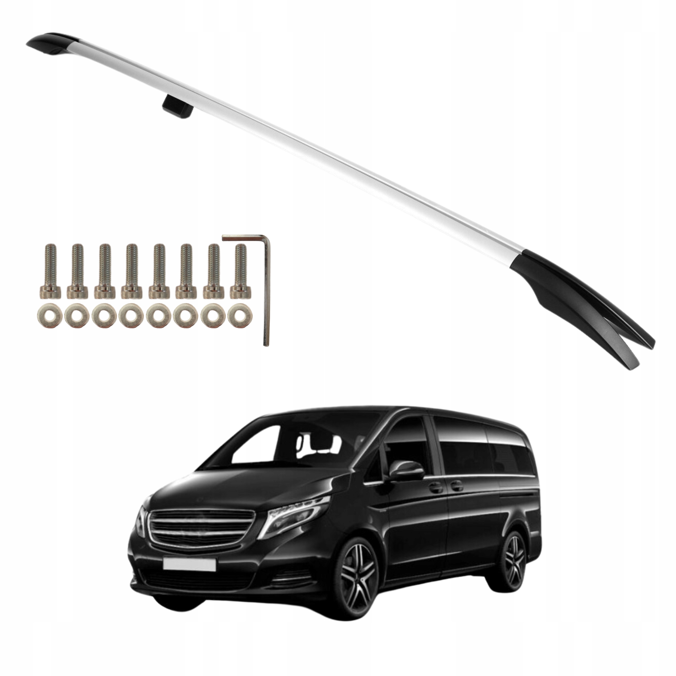 Střešní nosiče Mercedes W639 W447 Vito Viano Long Extralong L3 Chrom