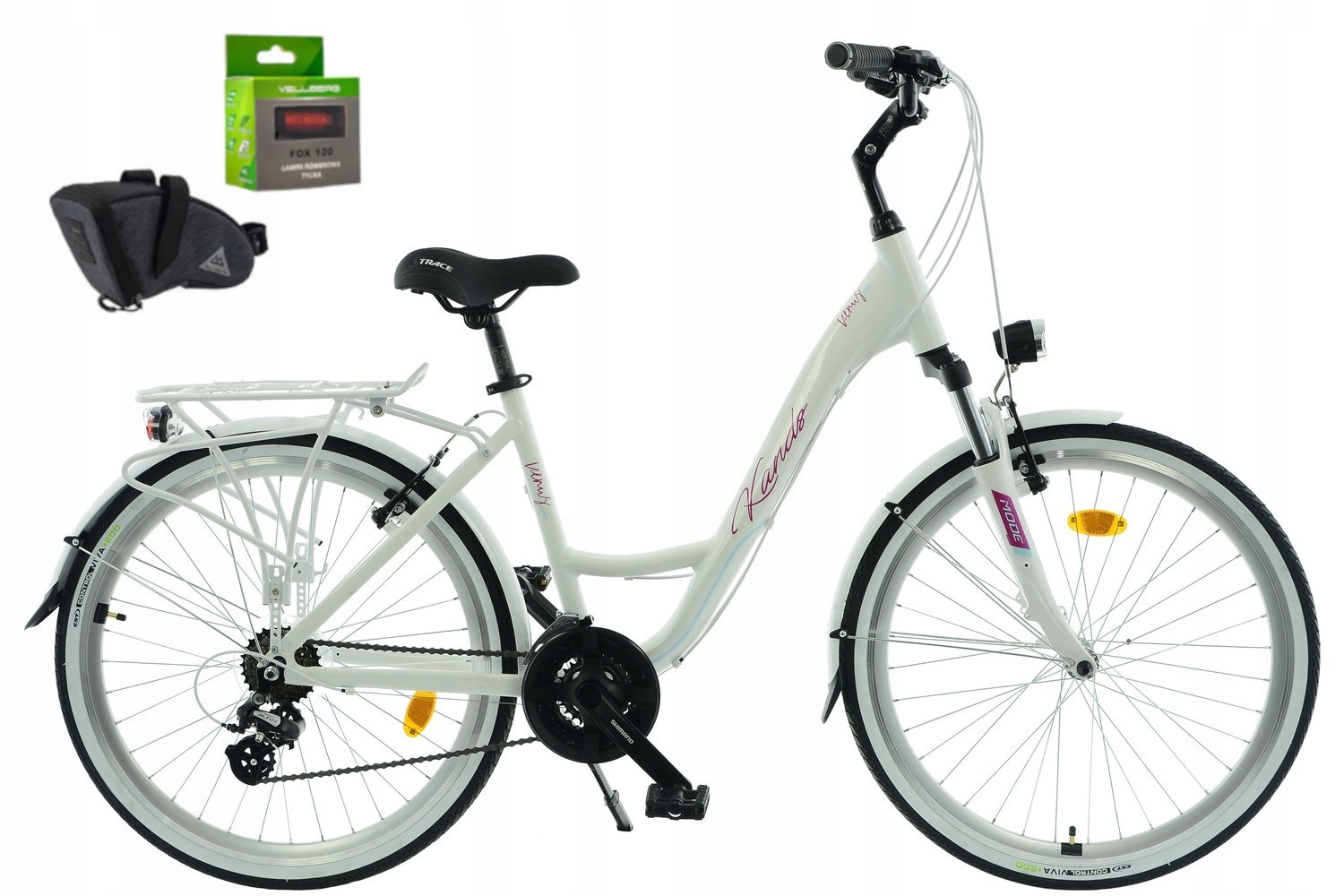 Rower 26 Kands Venus Pro alum. Tourney 15" biały połysk