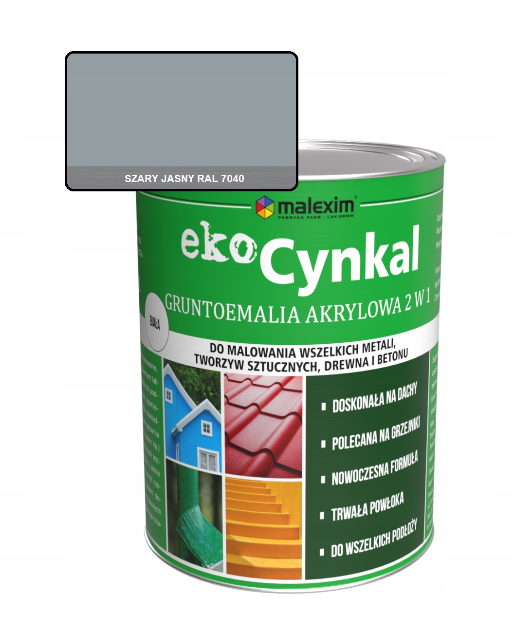 Univerzální Barva 2 v 1 Ekocynkal 10L Ral 7040