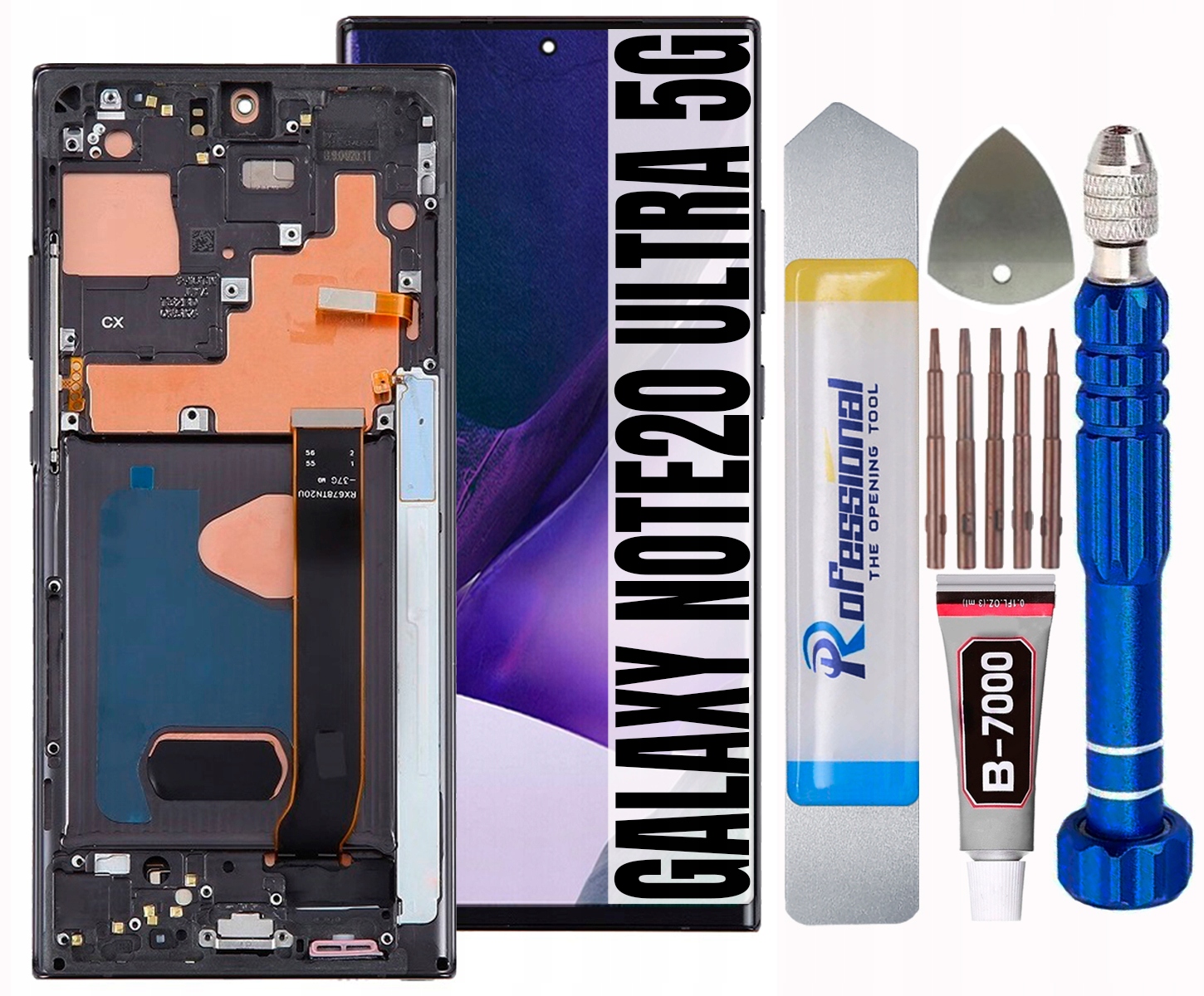 Displej Pro Samsung Galaxy Note 20 Ultra 5G Oled LCD Obrazovka Rámeček