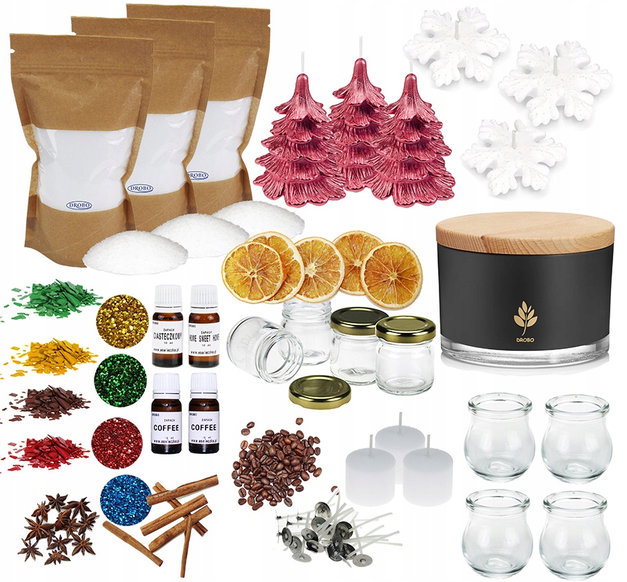 Velká sada na výrobu svíček XXL svíčky pro vánoční dekorace 17