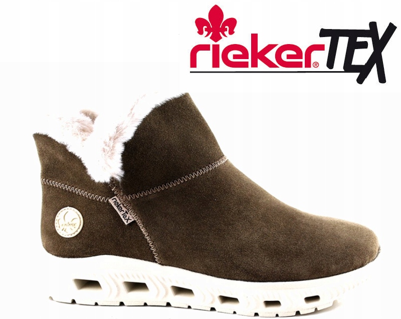 RIEKER M 6050 Botki Trzewiki skóra beżowe membrana TEX R.39 Marka Rieker