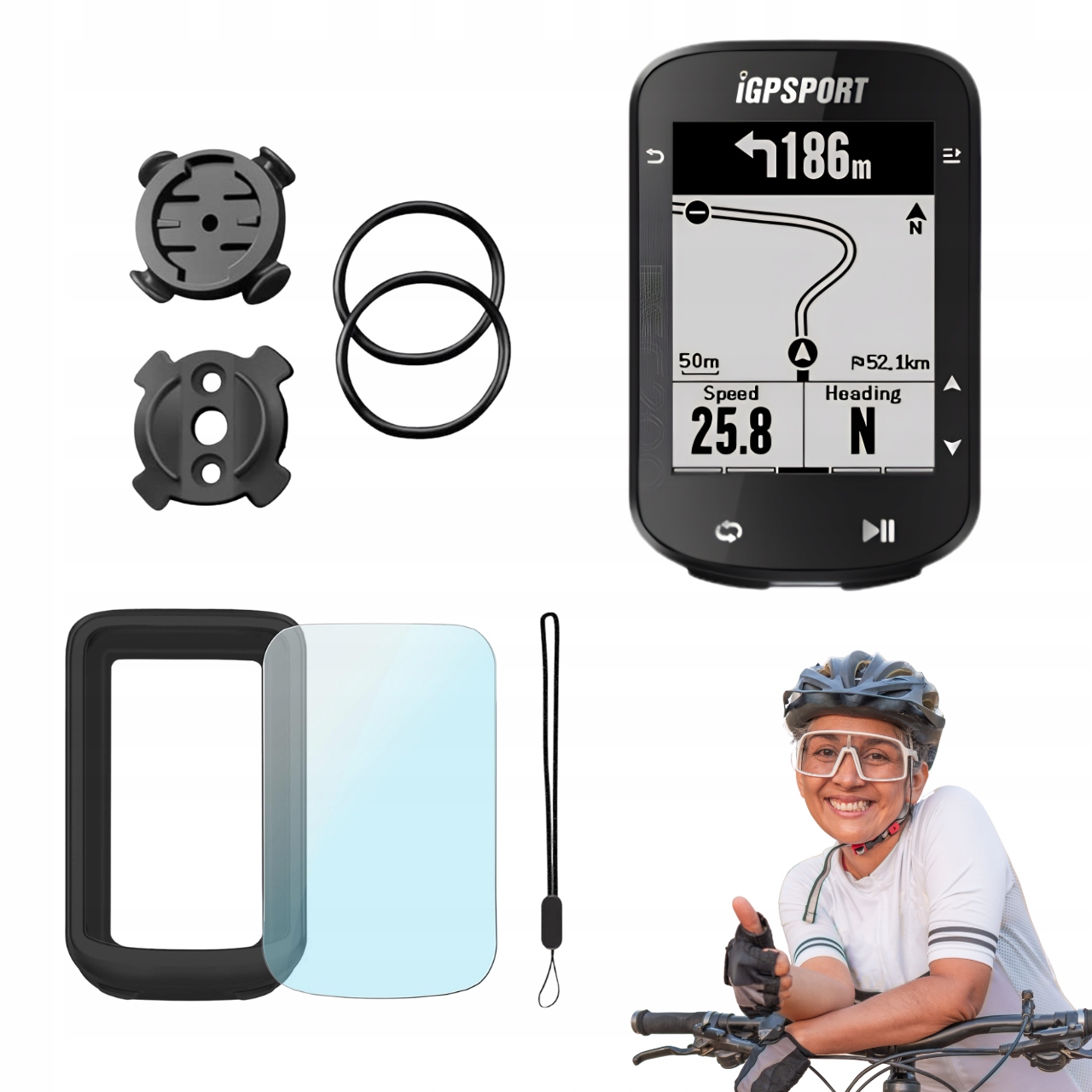 Cyklopočítač Igpsport BSC200 Gps Cyklistická navigace Pouzdro Bonus