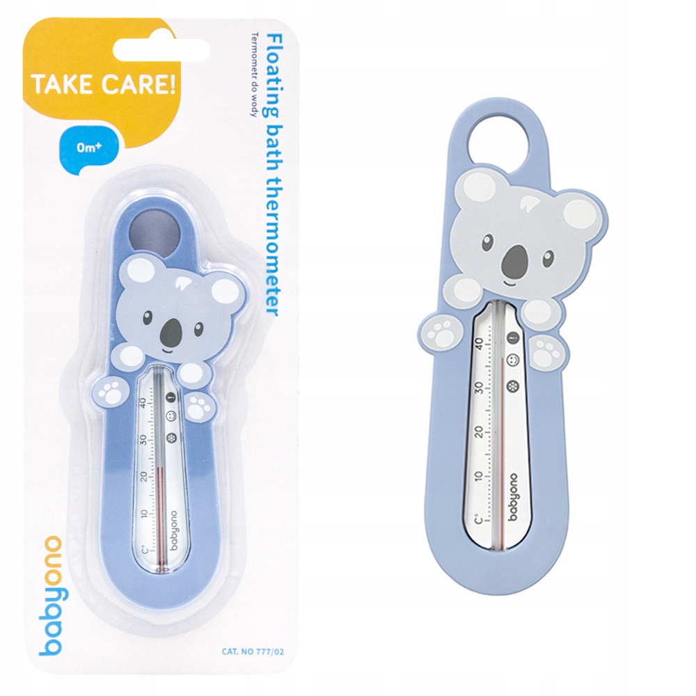 Termometr do wody Babyono do kąpieli dziecięcej bezrtęciowy niebieski miś