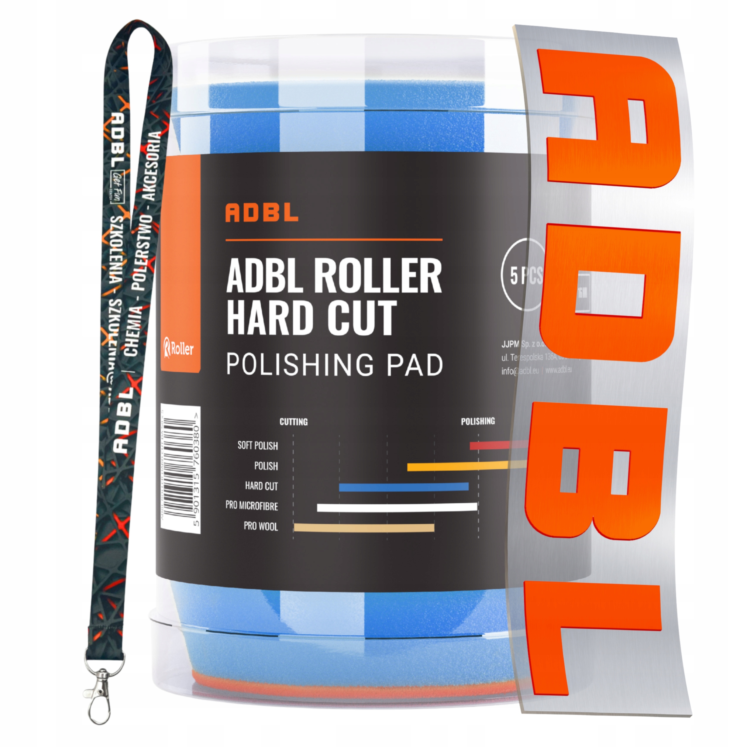 Adbl Roller Hard Cut Da 50mm Zestaw Padów Polerskich Bardzo Twardych 5 szt