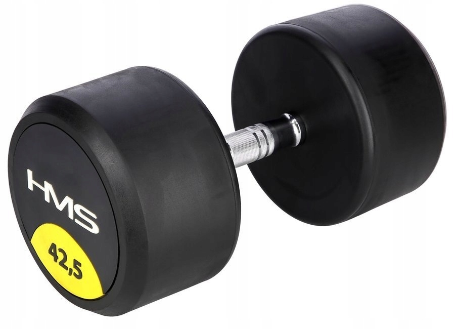 HMS Ciężarek Hantla Stalowa Gumowana Do Ćwiczeń Siłowych 42,5 kg