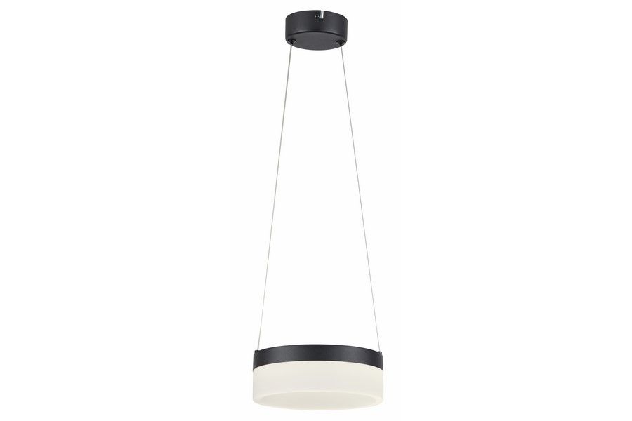 Černá široká lampa Ring kulatý Led Nicki do obývacího pokoje nebo pokoje
