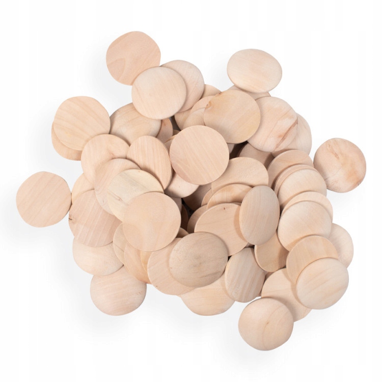 Diy Kolečka Kroužky Z Přírodního Dřeva 100 ks Ø 40 mm