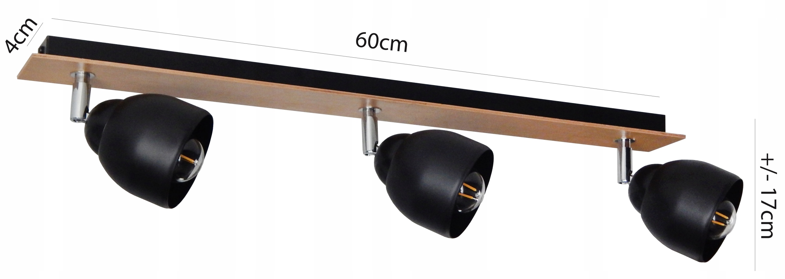 LAMPA PLAFON SUFITOWY 022-3PL LED DREWNO ŁEZKA Zasilanie sieciowe