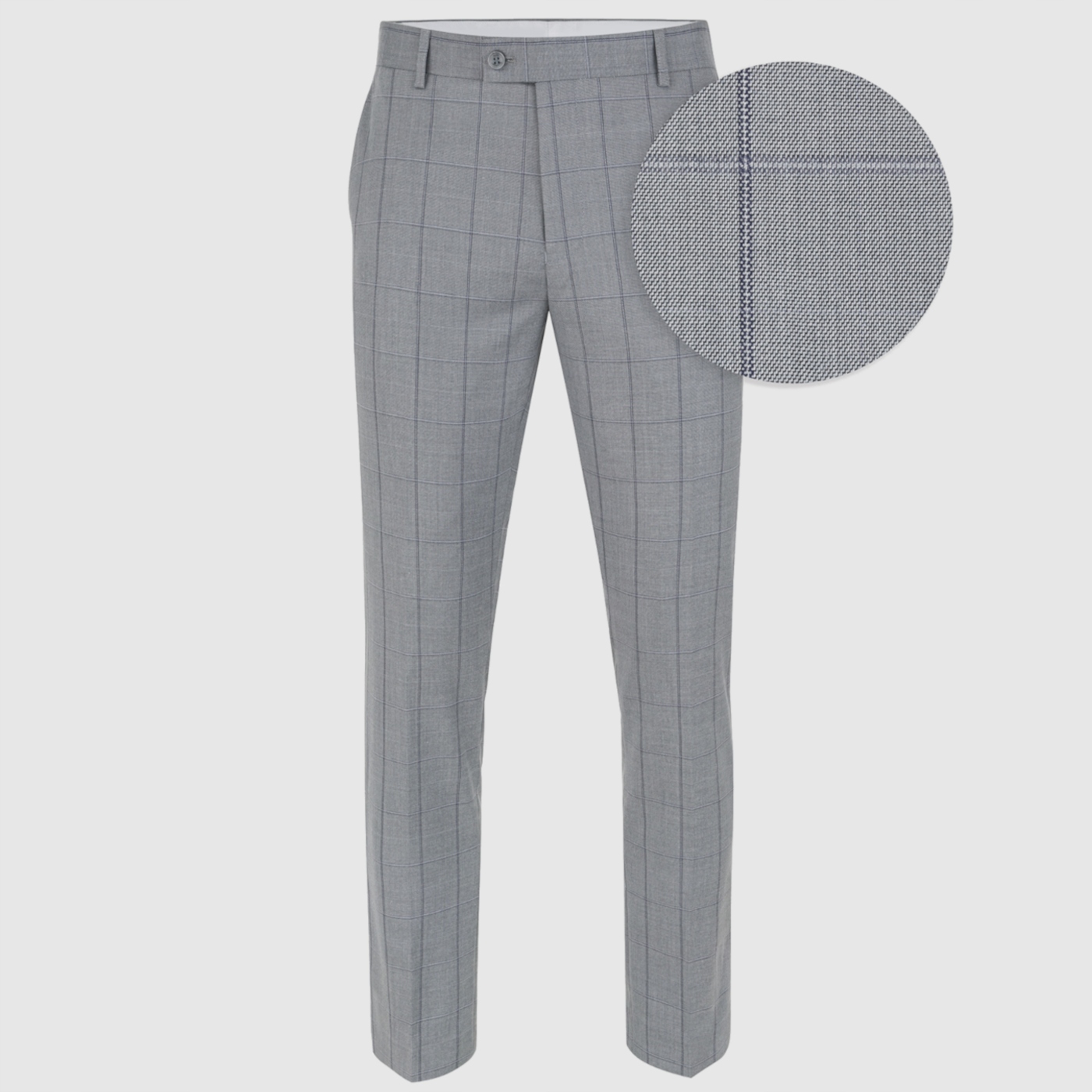 Šedé kostkované oblekové kalhoty Slim Fit Pako Lorente 176/116