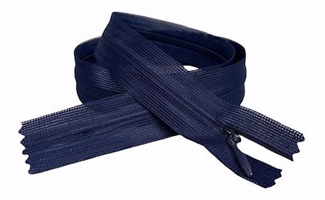 Zamek błyskawiczny kryty stały granatowy 35 cm