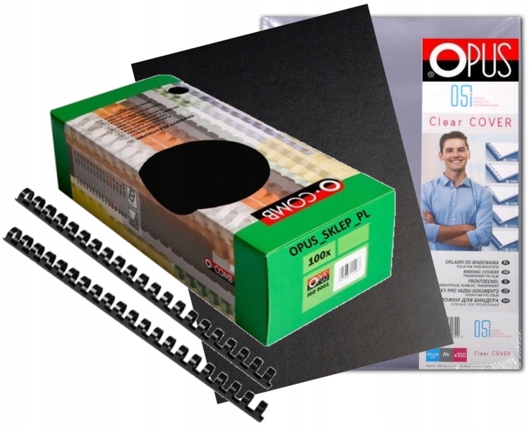 

100 opraw Czarne okładki przód+ tył+ grzbiet 10 mm