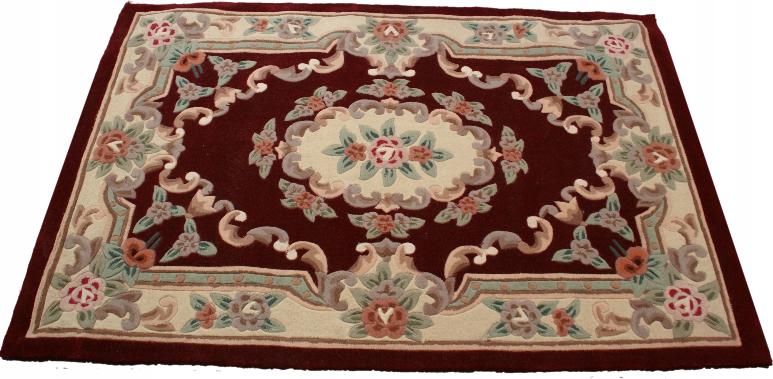 

Wełniany dywan Aubusson 120x180 bordowy