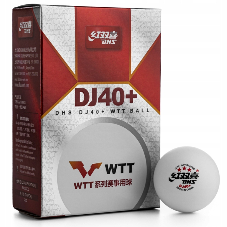 Piłeczki Do Tenisa Stołowego Piłki Do Ping Ponga Premium 6 Sztuk Dhs Wtt