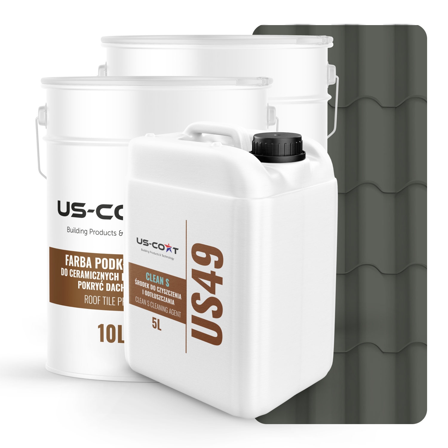 Farba Na Keramické Strešné Krytiny Sada Šedo-zelená RAL7009 74m2 Matná