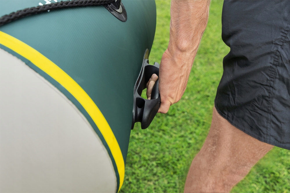 PONTON DMUCHANY 3 OSOBOWY ELITE BESTWAY 65160 POMPKA + WIOSŁA + TORBA 2024 Uchwyty na wiosła 2