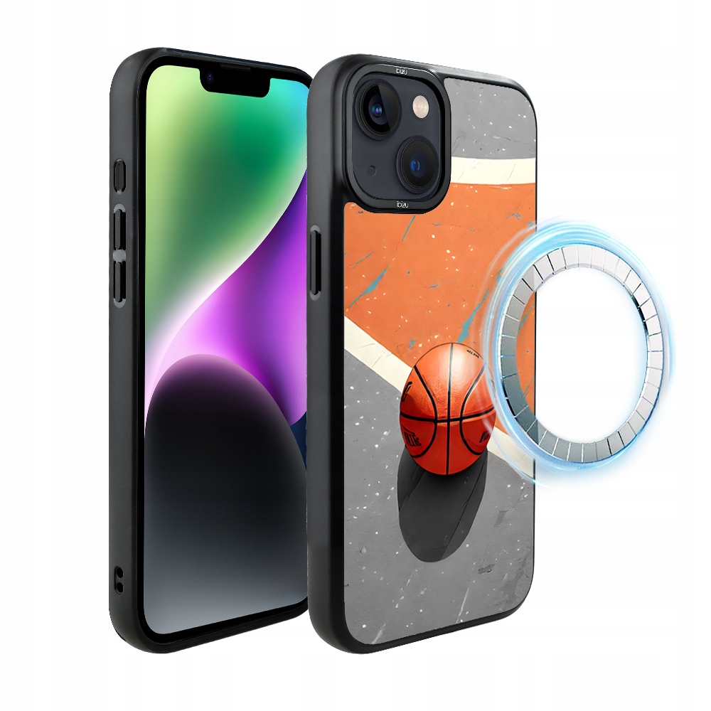 Pouzdro pro iPhone 14 Plus Ibizu DropGuard Matt s MagSafe, Basketbal
