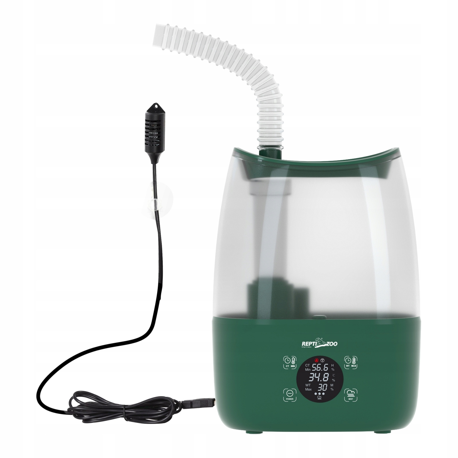 Levně Repti Zoo Digitální Fogger S Hygrostatem LCD Dálkovým Ovládáním A Výkonem