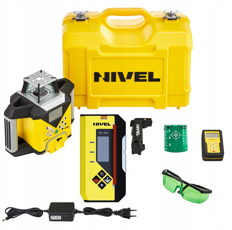 NIVEL SYSTEM NIWELATOR LASEROWY NL720G + AKCESORIA Zasięg 700 m