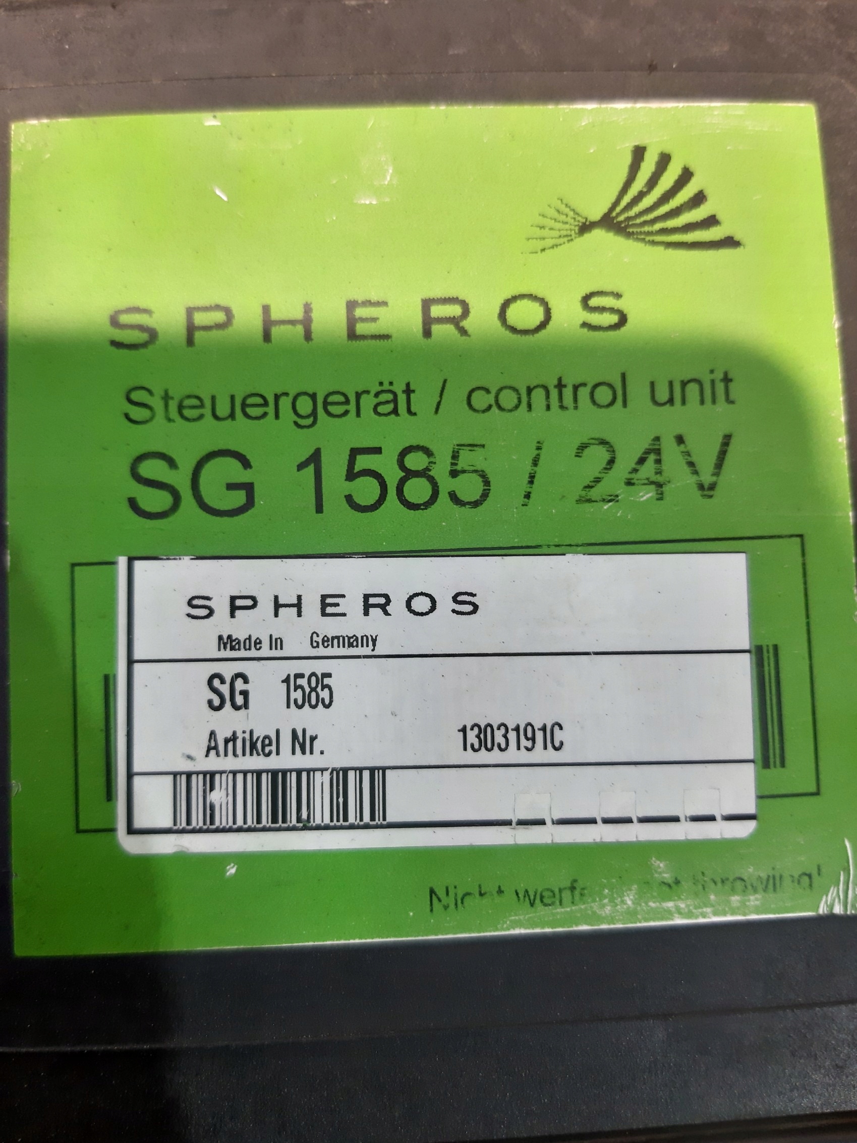 Bedienteil WEBASTO webasto SG 1585/24V SPHEROS 1303191C
