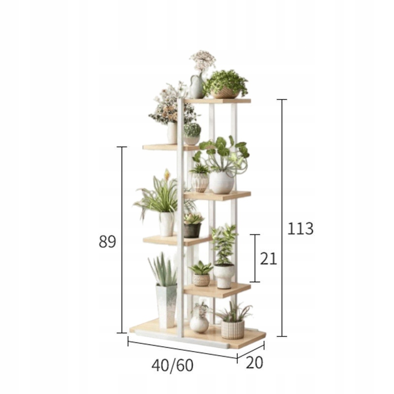 KWIETNIK STOJAK REGAŁ PÓŁKA METALOWY NA KWIATY ROŚLINY STABILNY MOCNY DUŻY Marka inna